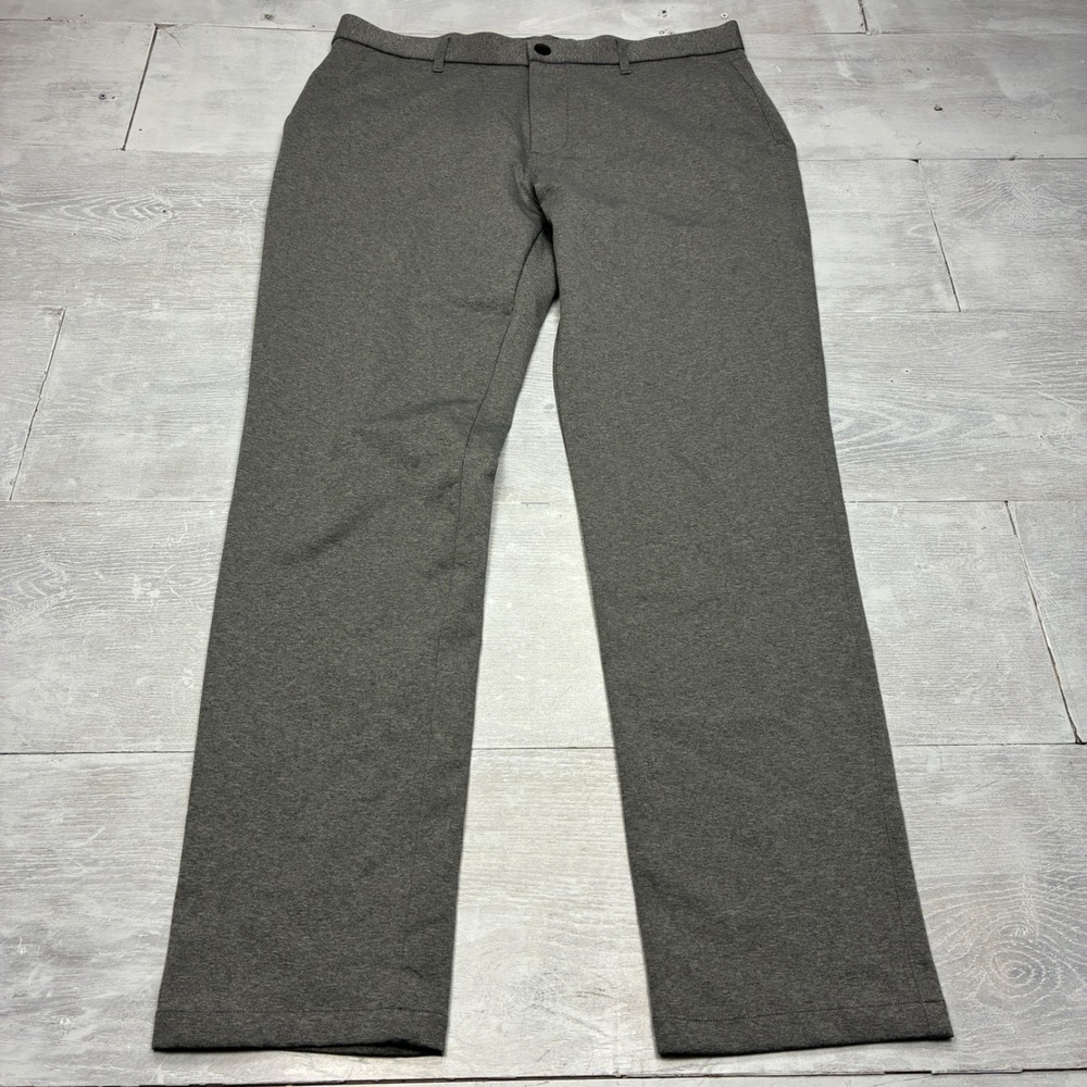 Greyson Sequoia Knit Trouser Mens 35x32 Grey Heather Performance Golf Pants